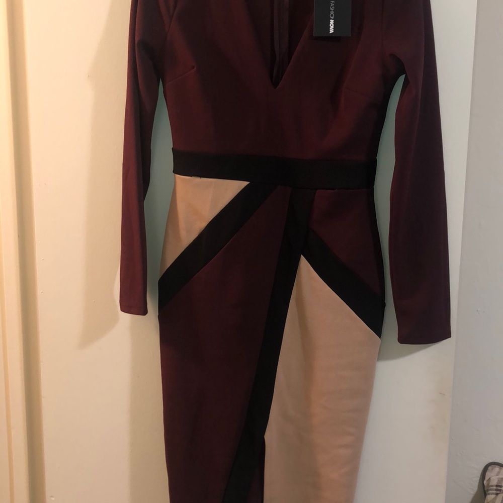 Fashion nova midi plum dress